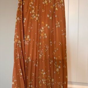 Floral Orange Skirt